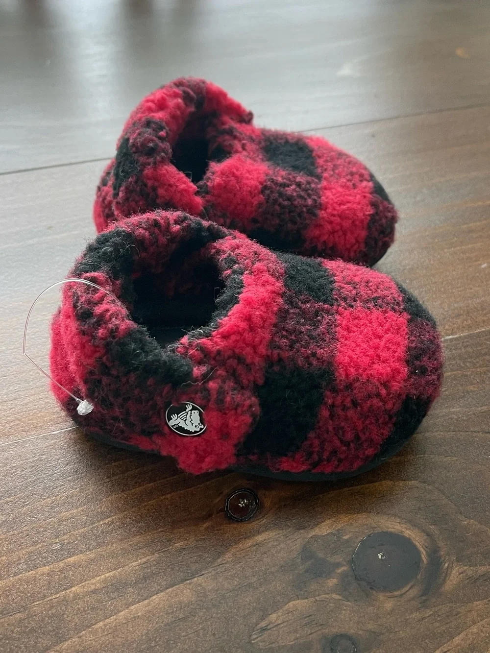 Crocs Kids' Classic Cozzzy Slippers - Buffalo Plaid